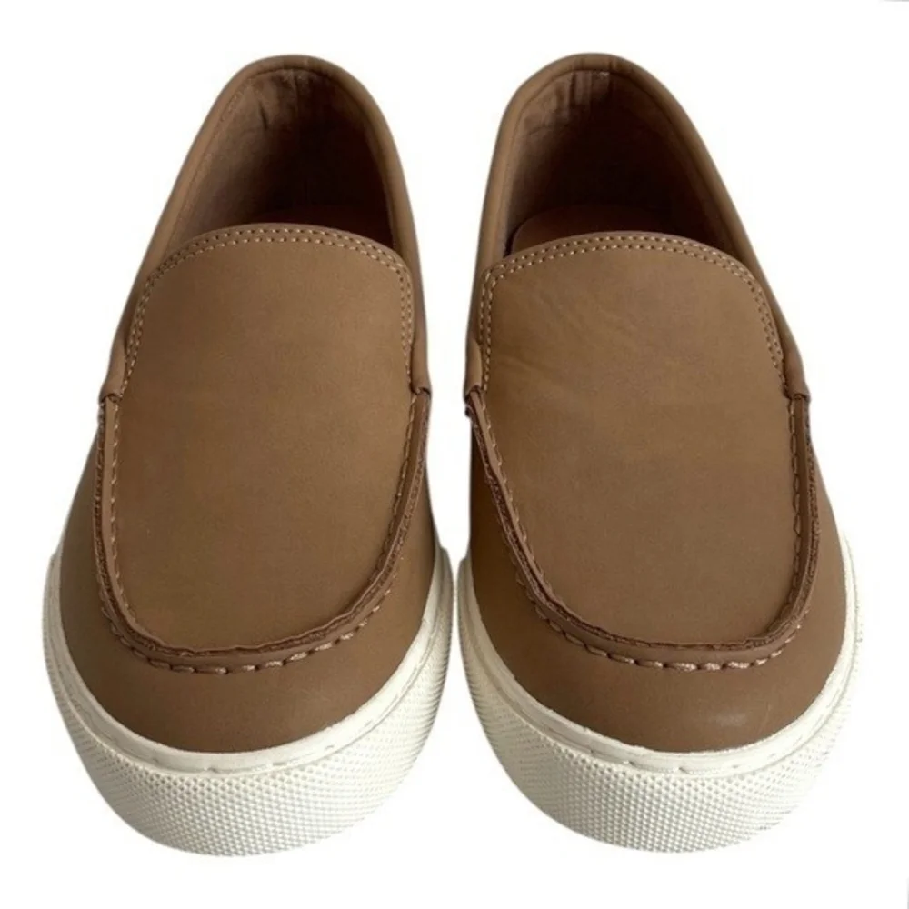 Goodfellow & Co Men’s Tan Leather Casual Loafers Slip-On Shoes Size 7